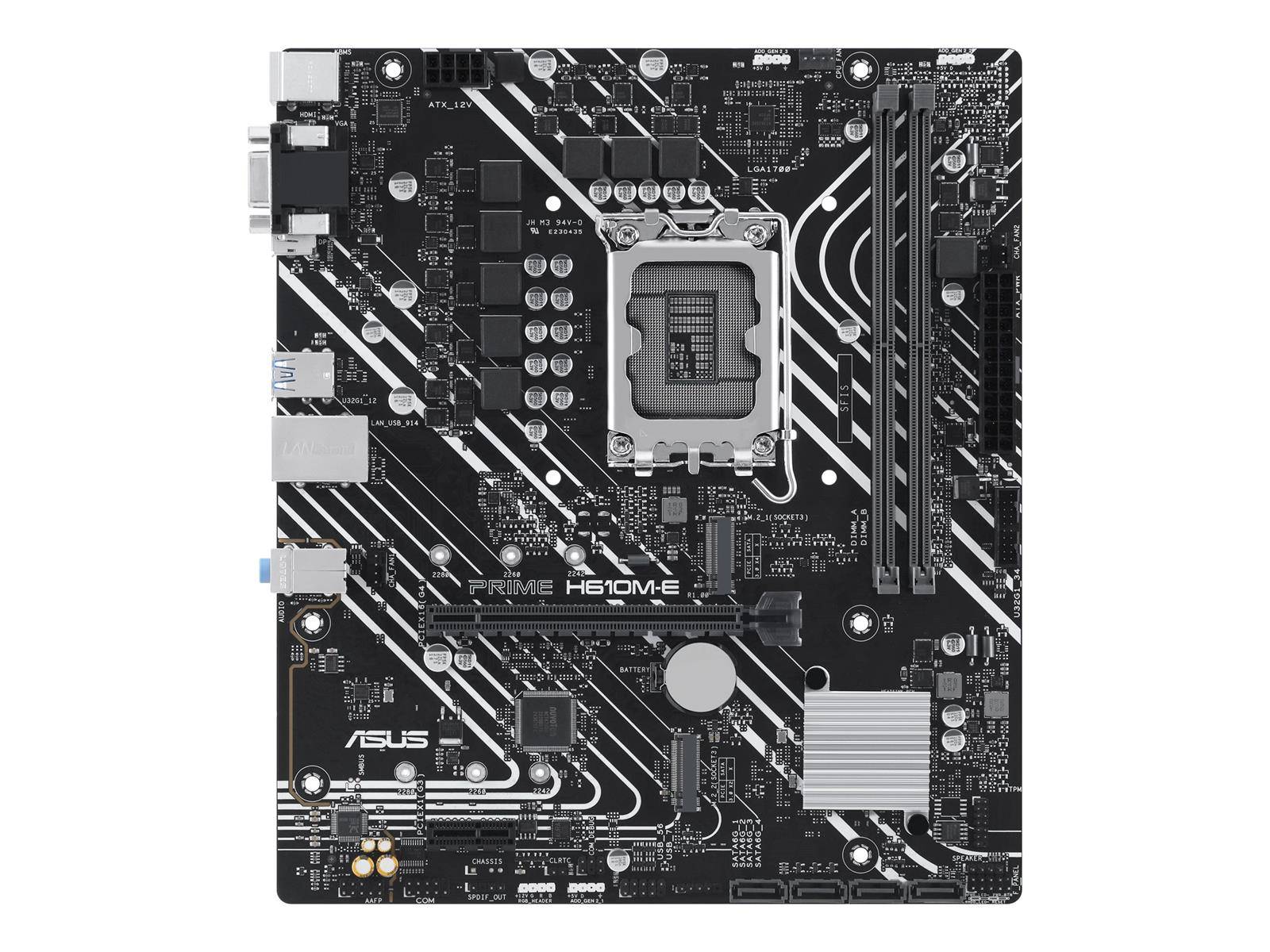 ASUS MB H610M-E-CSM Sockel 1700 MATX DDR5,USB3.2 Gen1,RJ-45,HDMI,VGA,DPChipsatz: