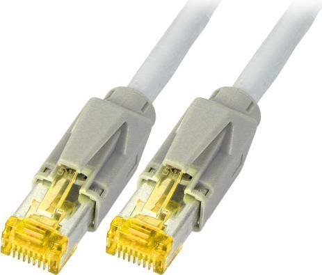 DRAKA K8560GR.5 RJ45 Patchkabel CAT 6a S/FTP 5.00 m Grau Flammwidrig, mit Rastnasenschutz 1 St.