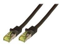RJ45 Patchkabel Cat.6A S/FTP LSZH -- Cat.7 Rohkabel schwarz 10m
