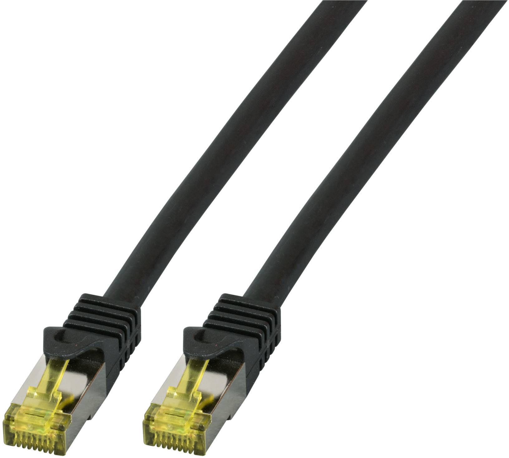 RJ45 Patchkabel Cat.6A S/FTP LSZH -- Cat.7 Rohkabel schwarz 10m