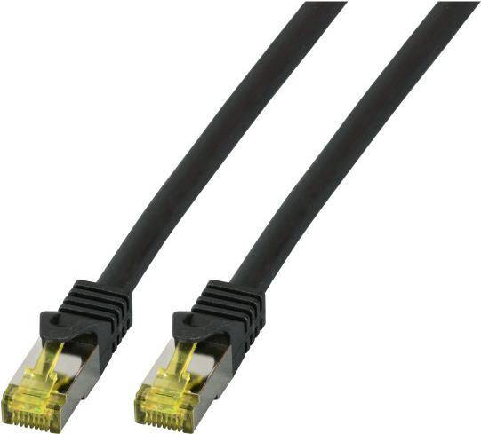 RJ45 Patchkabel Cat.6A S/FTP LSZH -- Cat.7 Rohkabel schwarz 10m
