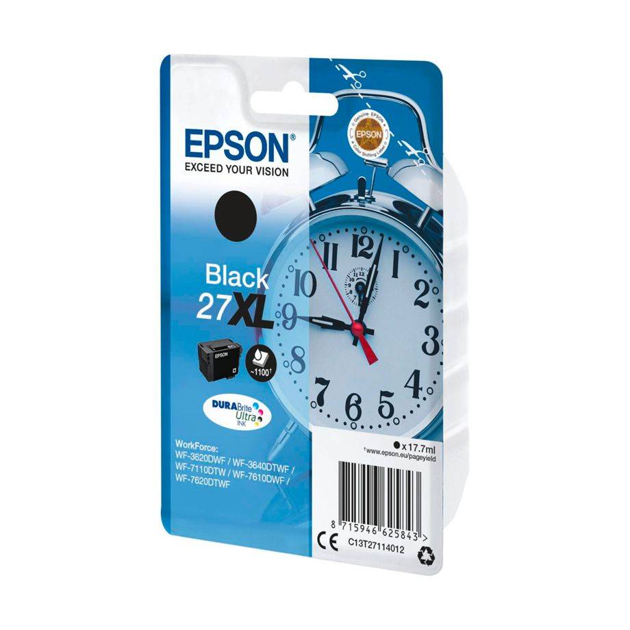 EPSONÂ® Tintenpatr. 27XL schwarz 1.100S