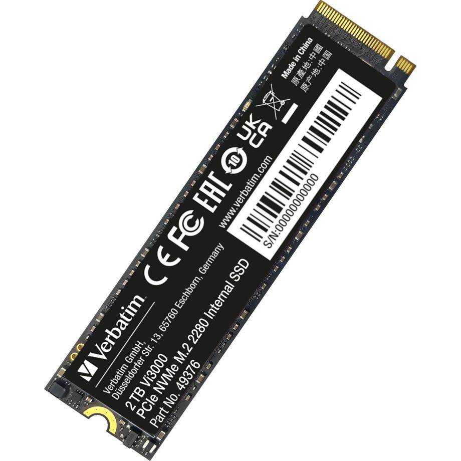 Verbatim Vi3000 2TB Interne M.2 PCIe NVMe SSD 2280 PCIe NVMe 3.0 x4 Retail 49376