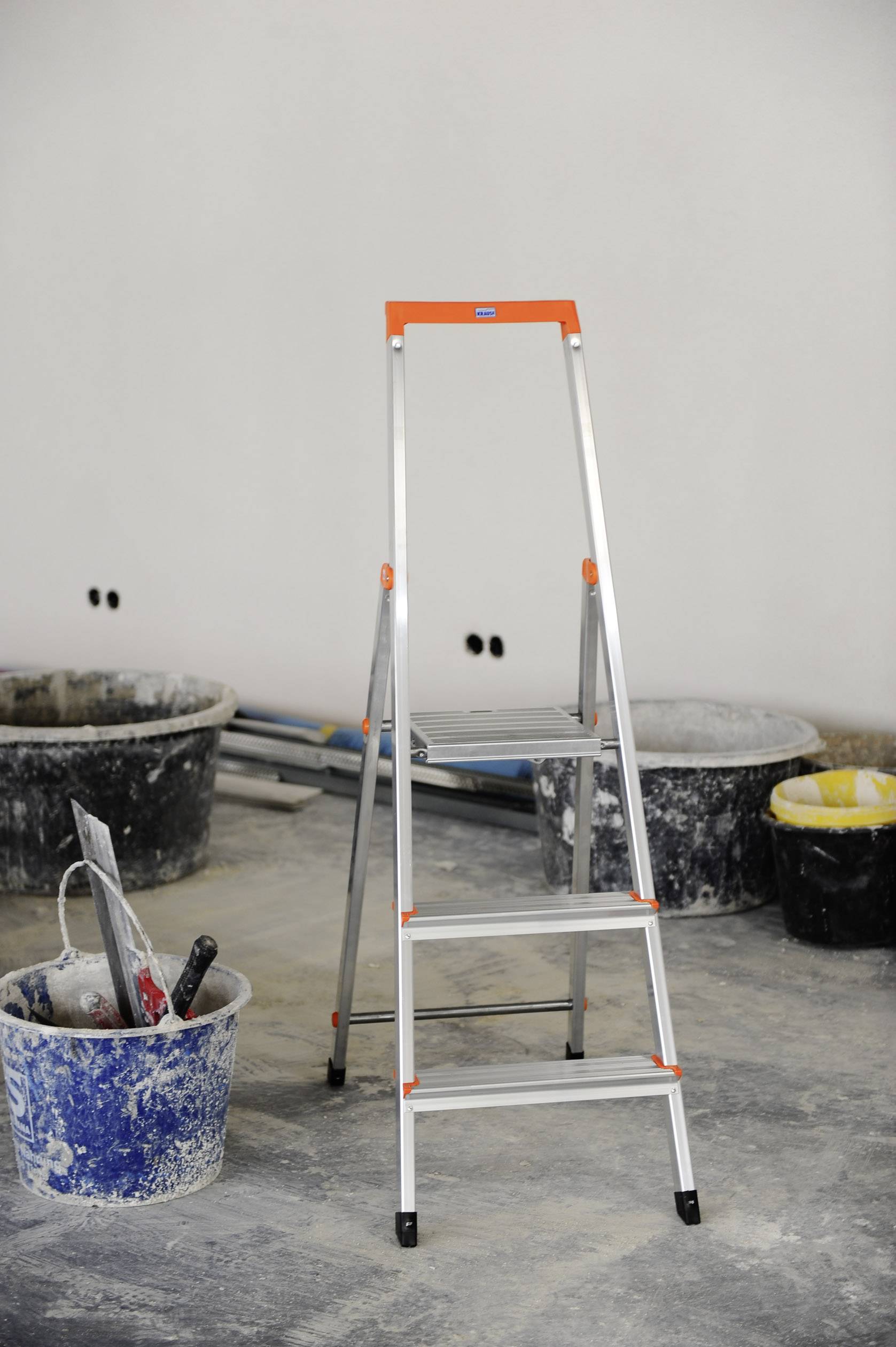 Krause 126214 Aluminium Stufen-Stehleiter Arbeitshöhe (max.): 2.65m Silber DIN EN 131 2.9kg