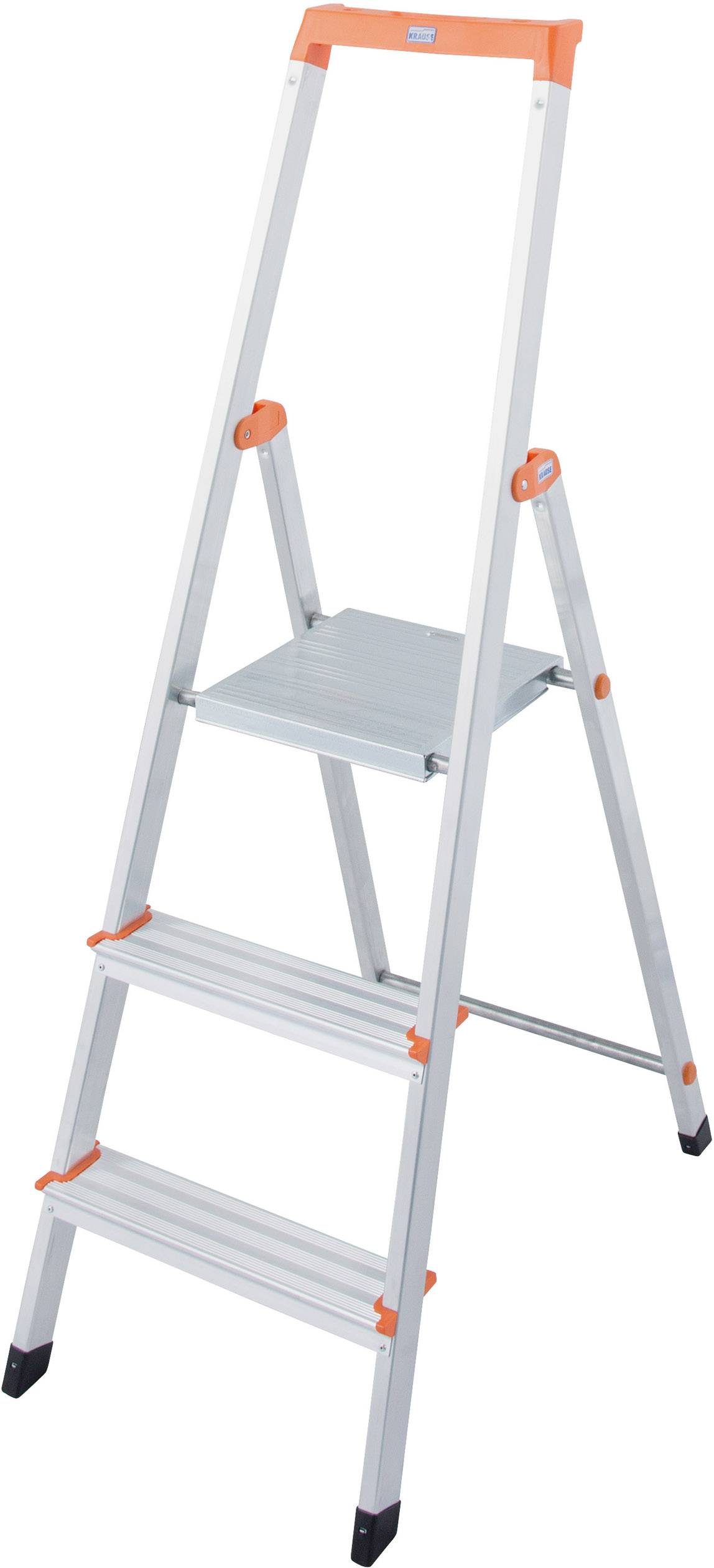 Krause 126214 Aluminium Stufen-Stehleiter Arbeitshöhe (max.): 2.65m Silber DIN EN 131 2.9kg