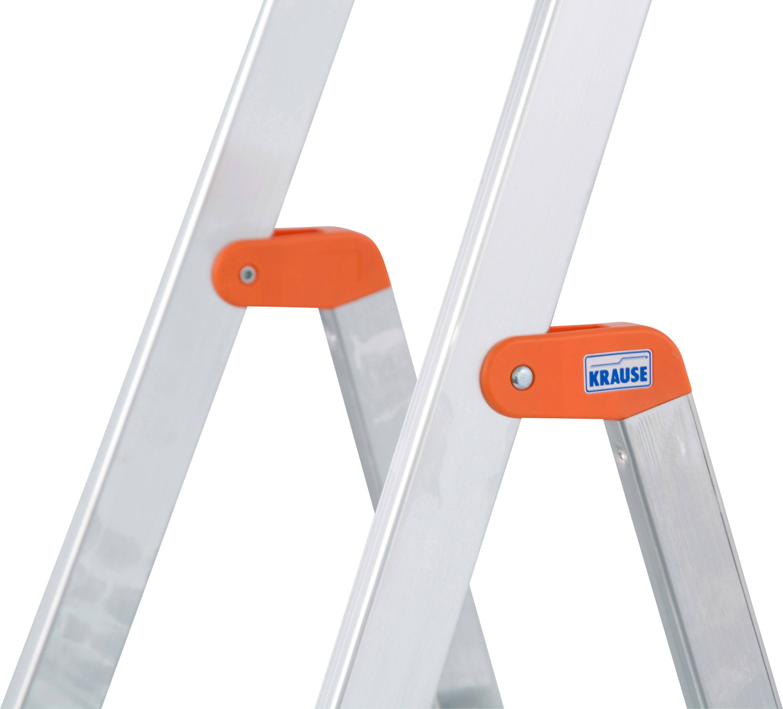 Krause 126221 Aluminium Stufen-Stehleiter Arbeitshöhe (max.): 2.85m Silber DIN EN 131 3.7kg