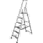 Krause 126245 Aluminium Stufen-Stehleiter Arbeitshöhe (max.): 3.25m Silber DIN EN 131 5.2kg
