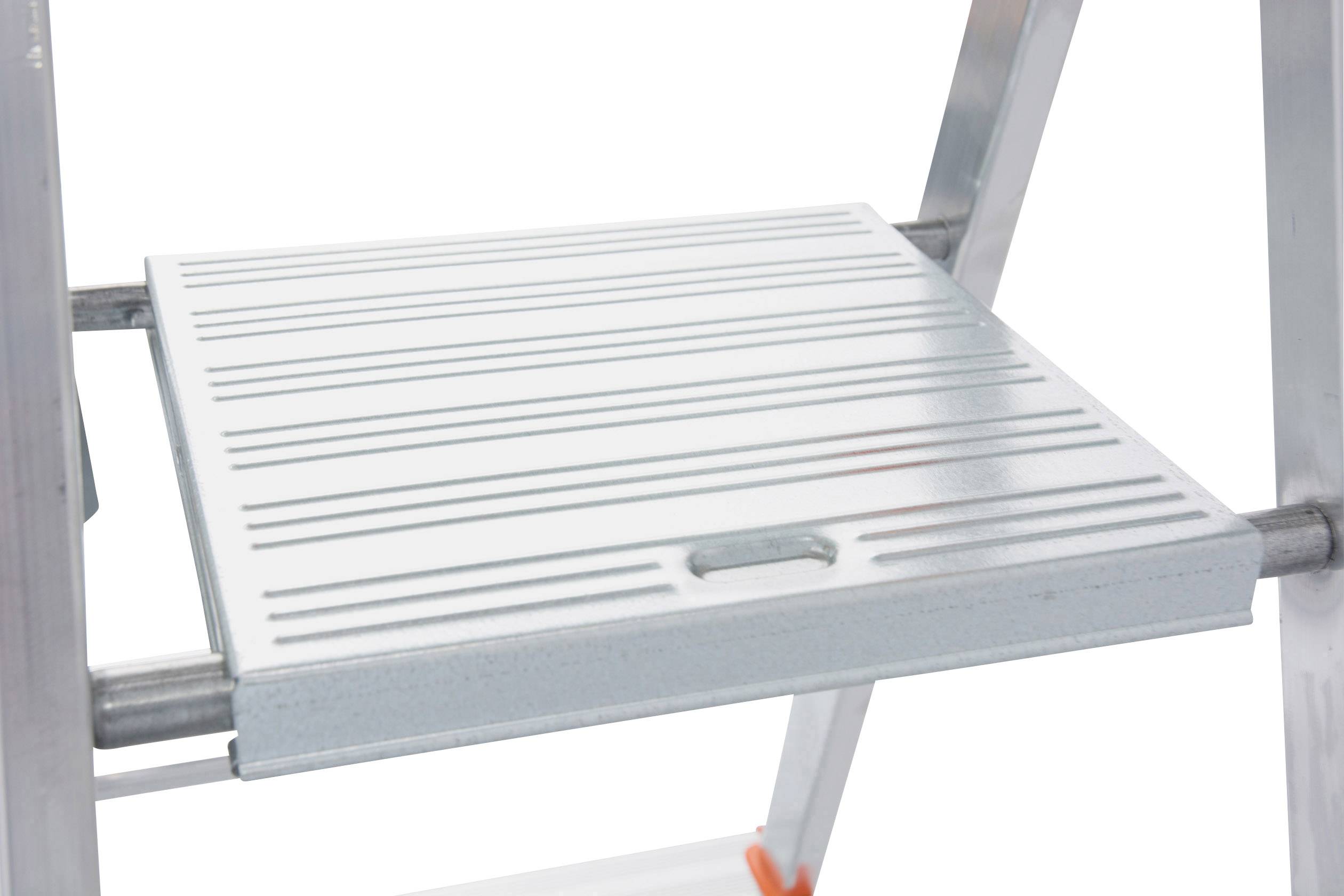 Krause 126245 Aluminium Stufen-Stehleiter Arbeitshöhe (max.): 3.25m Silber DIN EN 131 5.2kg