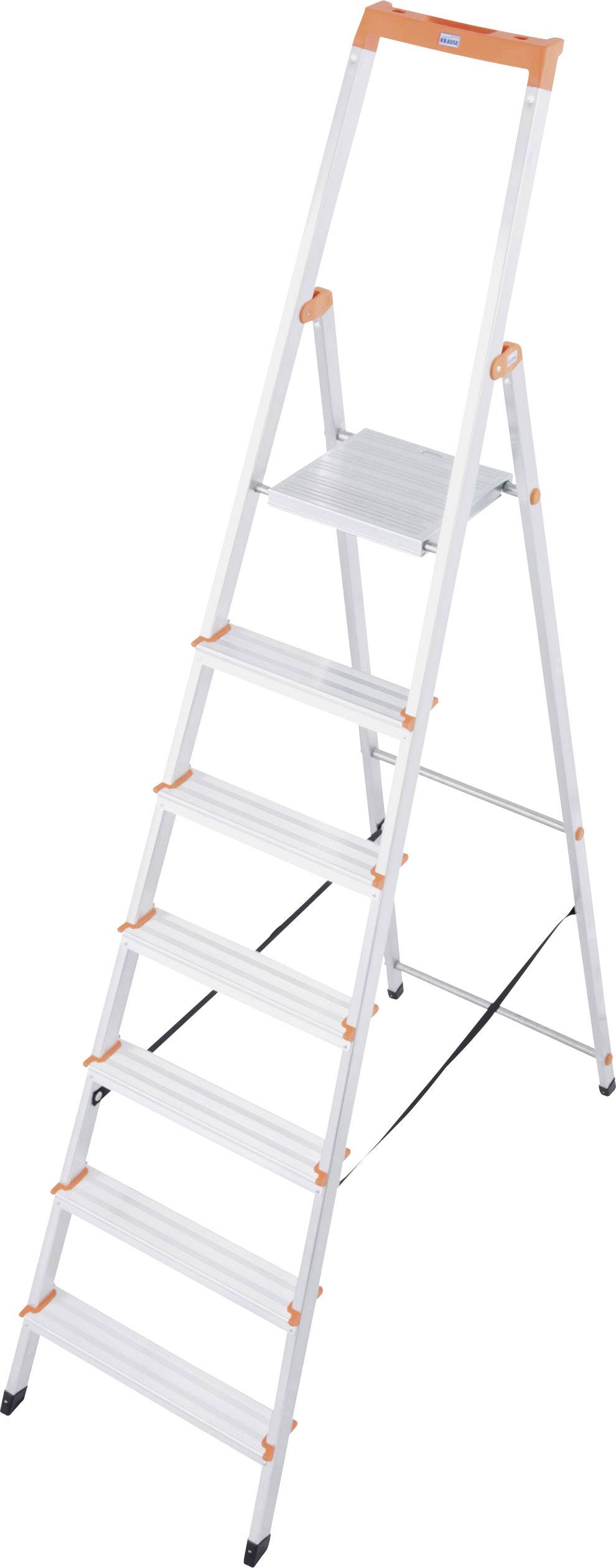 Krause 126252 Aluminium Stufen-Stehleiter Arbeitshöhe (max.): 3.50m Silber DIN EN 131 6kg