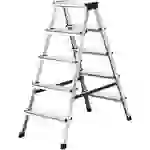 Krause 120335 Aluminium Stufen-Doppelleiter Arbeitshöhe (max.): 2.40m Silber DIN EN 131 2.5kg Krause 120335 Aluminium Stufen-Doppelleiter Arbeitshöhe (max.): 2.40m Silber DIN EN 131 2.5kg