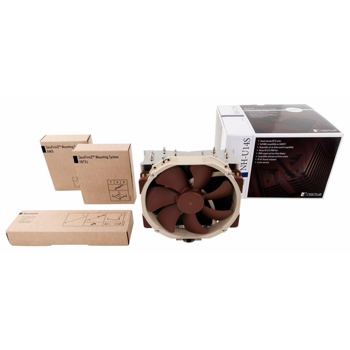 Noctua NH-U14S - Prozessor-Luftkühler - (für: LGA1156, AM2, AM2+, AM3, LGA1155, AM3+, LGA2011, FM1, FM2, LGA1150, LGA115
