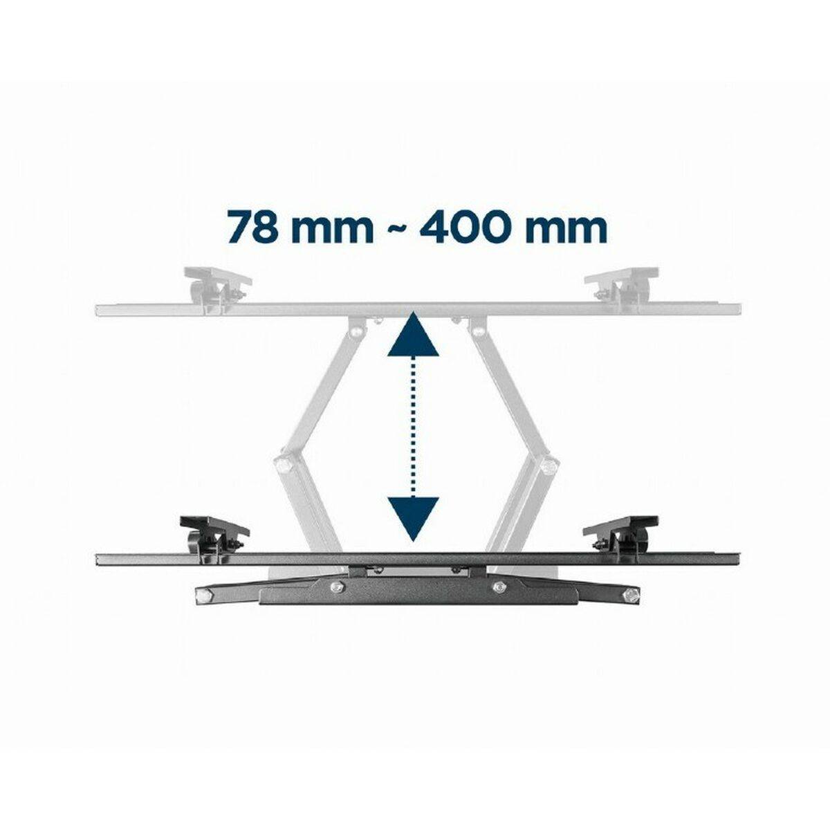 Gembird WM-70ST-01, 200 x 200 mm, 600 x 400 mm, 0 - -20°, 60 - -60°, Kunststoff, Stahl, Schwarz