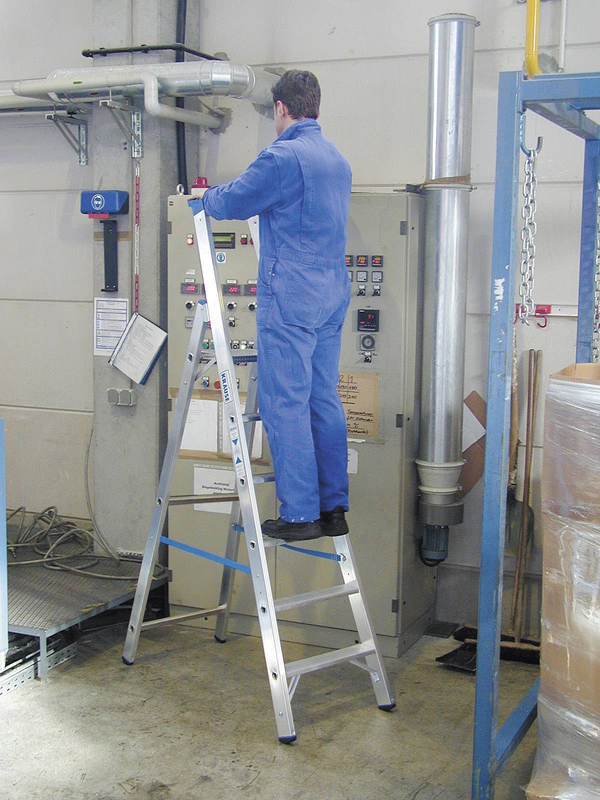 Krause 124562 Aluminium Stufen-Stehleiter Arbeitshöhe (max.): 4.35m Silber DIN EN 131 13kg