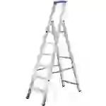 Krause 124500 Aluminium Stufen-Stehleiter Arbeitshöhe (max.): 2.70m Silber DIN EN 131 5.4kg Krause 124500 Aluminium Stufen-Stehleiter Arbeitshöhe (max.): 2.70m Silber DIN EN 131 5.4kg