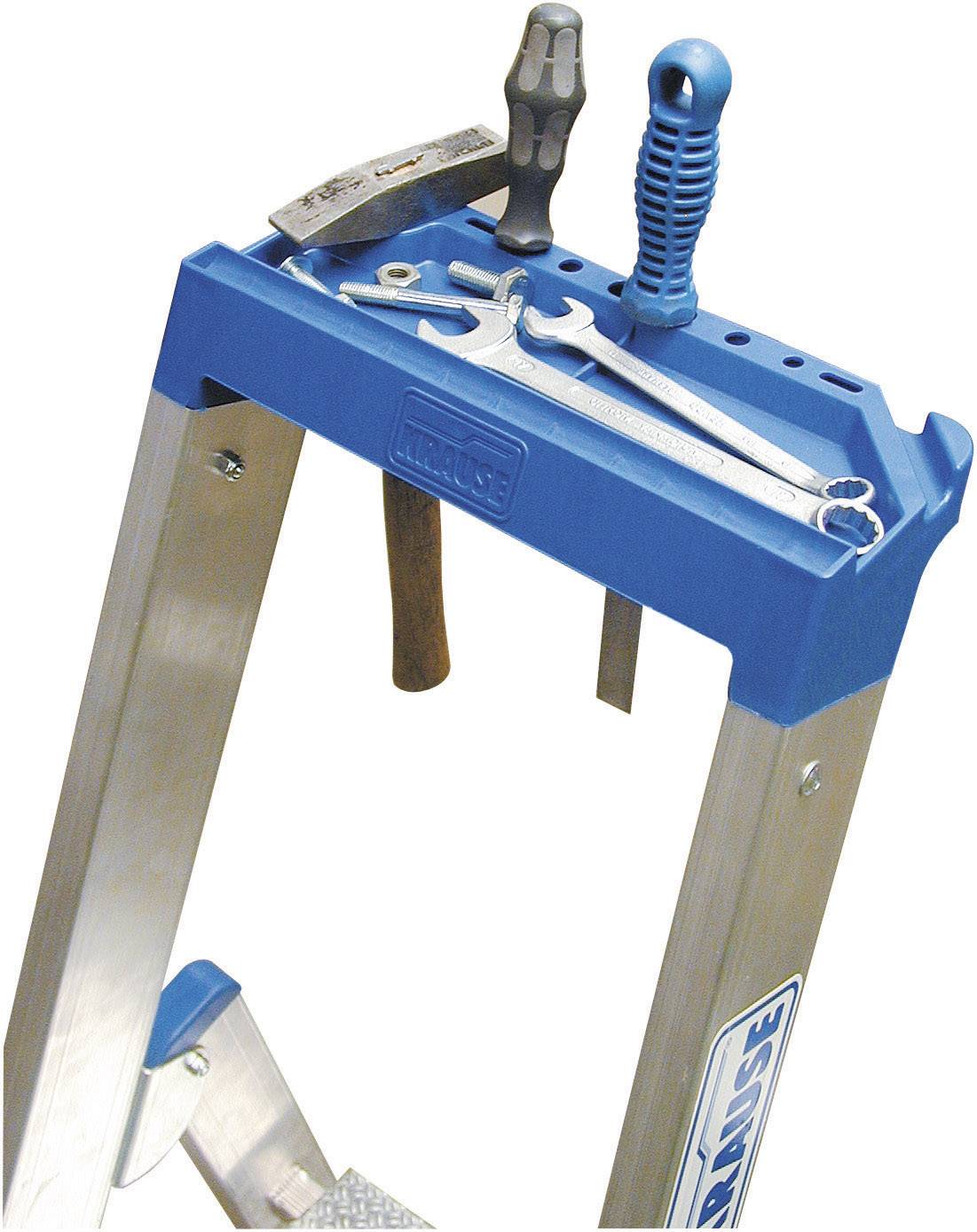 Krause 124517 Aluminium Stufen-Stehleiter Arbeitshöhe (max.): 2.95m Silber DIN EN 131 6.4kg