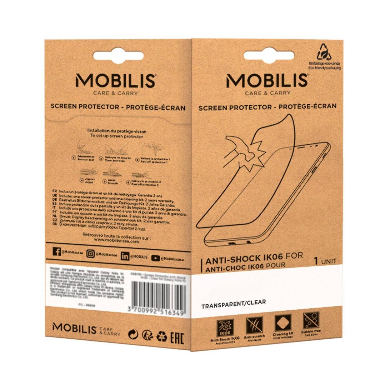 Mobilis - Bildschirmschutz für Handy - unzerbrechlich und schlagfest, IK06