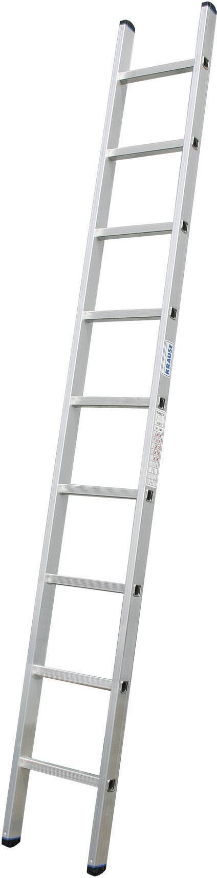 Leiter aus Aluminium mit zehn Sprossen, geeignet für den Innen- und Außenbereich.