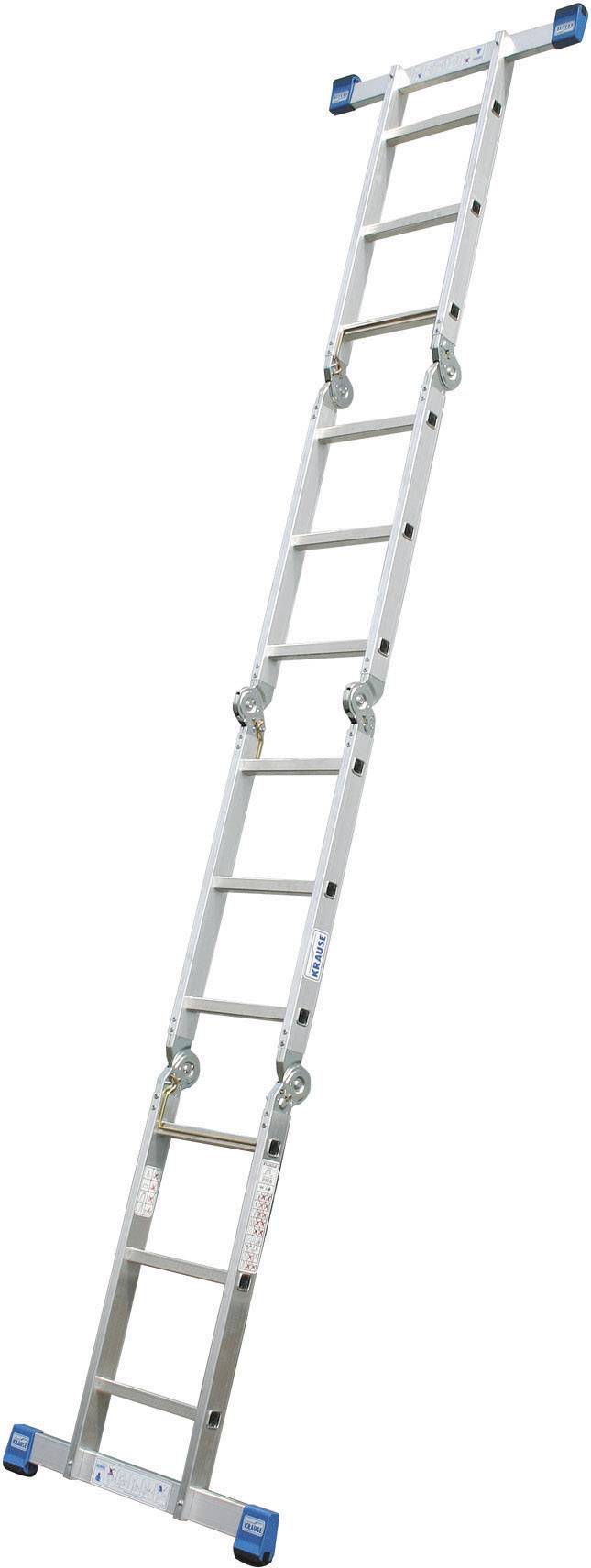 Krause 123510 Aluminium Multifunktionsleiter Arbeitshöhe (max.): 4.40 m Silber DIN EN 131 12.5 kg