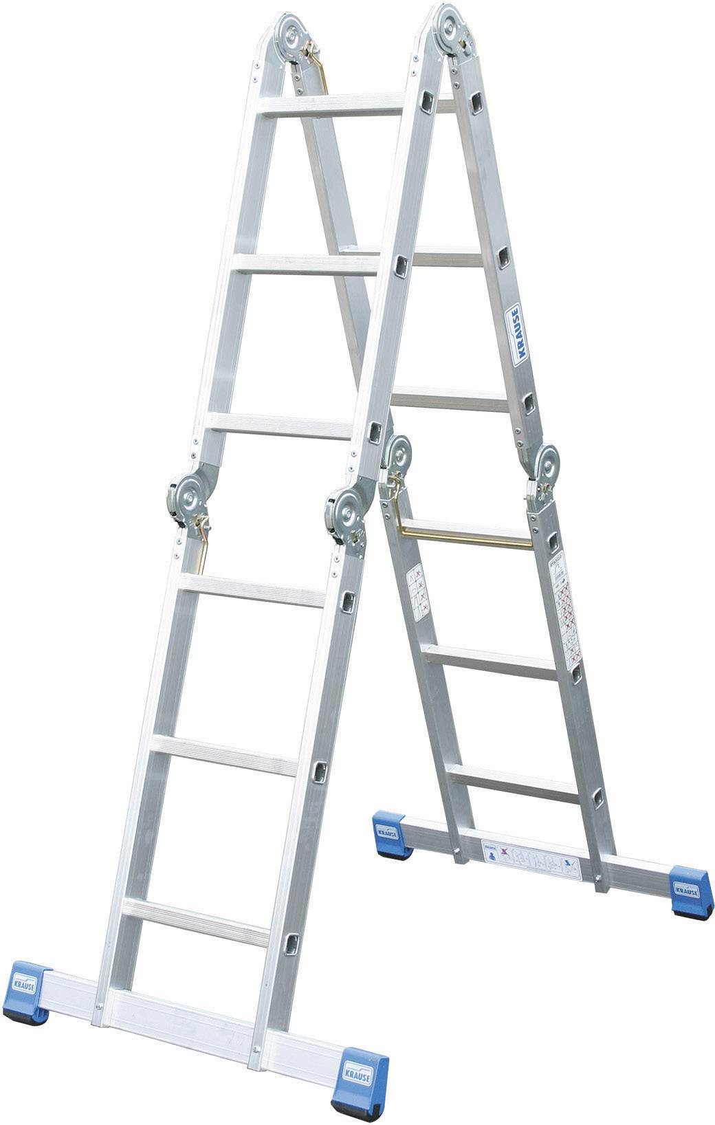 Krause 123510 Aluminium Multifunktionsleiter Arbeitshöhe (max.): 4.40 m Silber DIN EN 131 12.5 kg