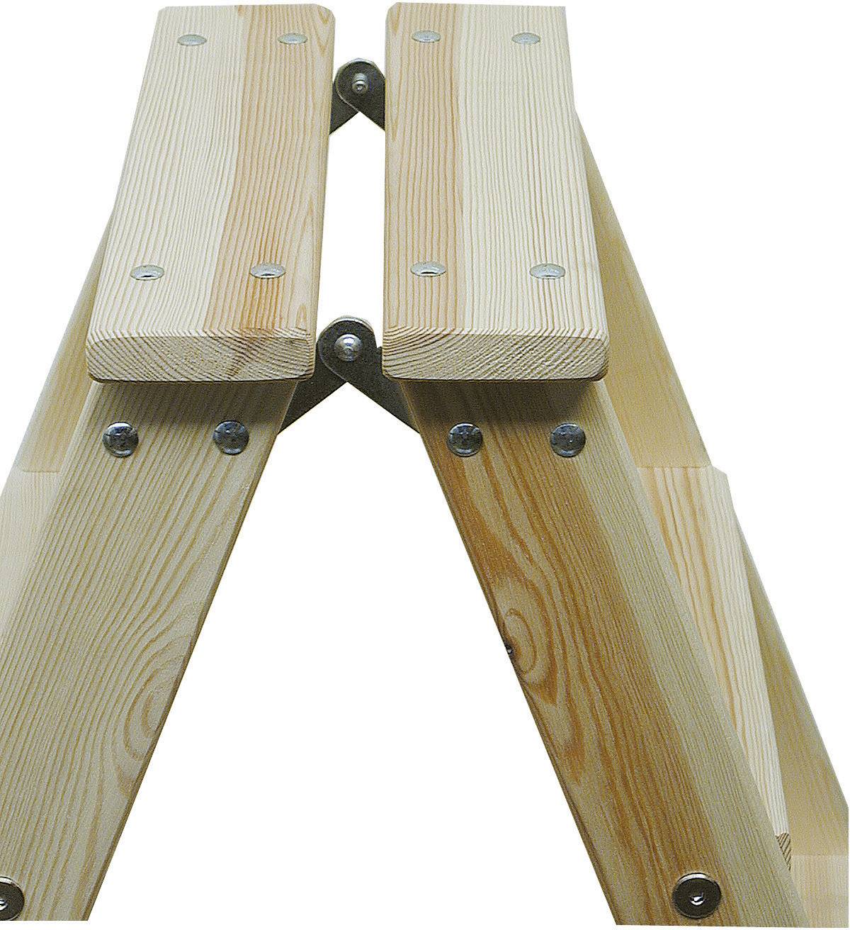 KRAUSE STABILO Stufen-DoppelLeiter Holz, 2x5 Stufen