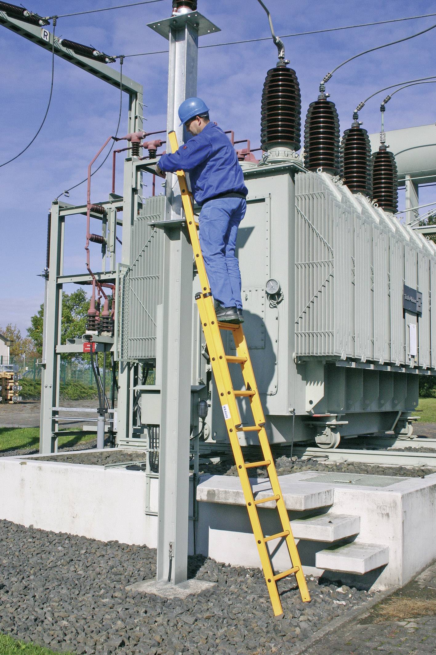 Krause 817648 Kunststoff, Edelstahl Schiebeleiter Arbeitshöhe (max.): 6.50m Orange DIN DS/EN 131 16kg