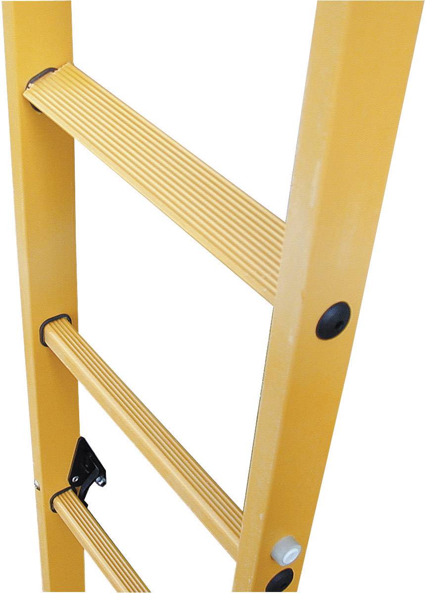 Krause 817648 Kunststoff, Edelstahl Schiebeleiter Arbeitshöhe (max.): 6.50m Orange DIN DS/EN 131 16kg