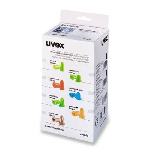Einweg-Ersatzstöpsel uvex xact-fit, 26 dB, Größe M, 400 Paar