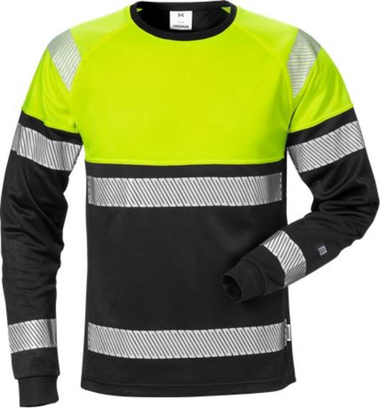 HI VIS Langarmshirt 129513-196 Gr.S Gelb/Schwarz 55%áBW/45%áPoly 190 g/m²