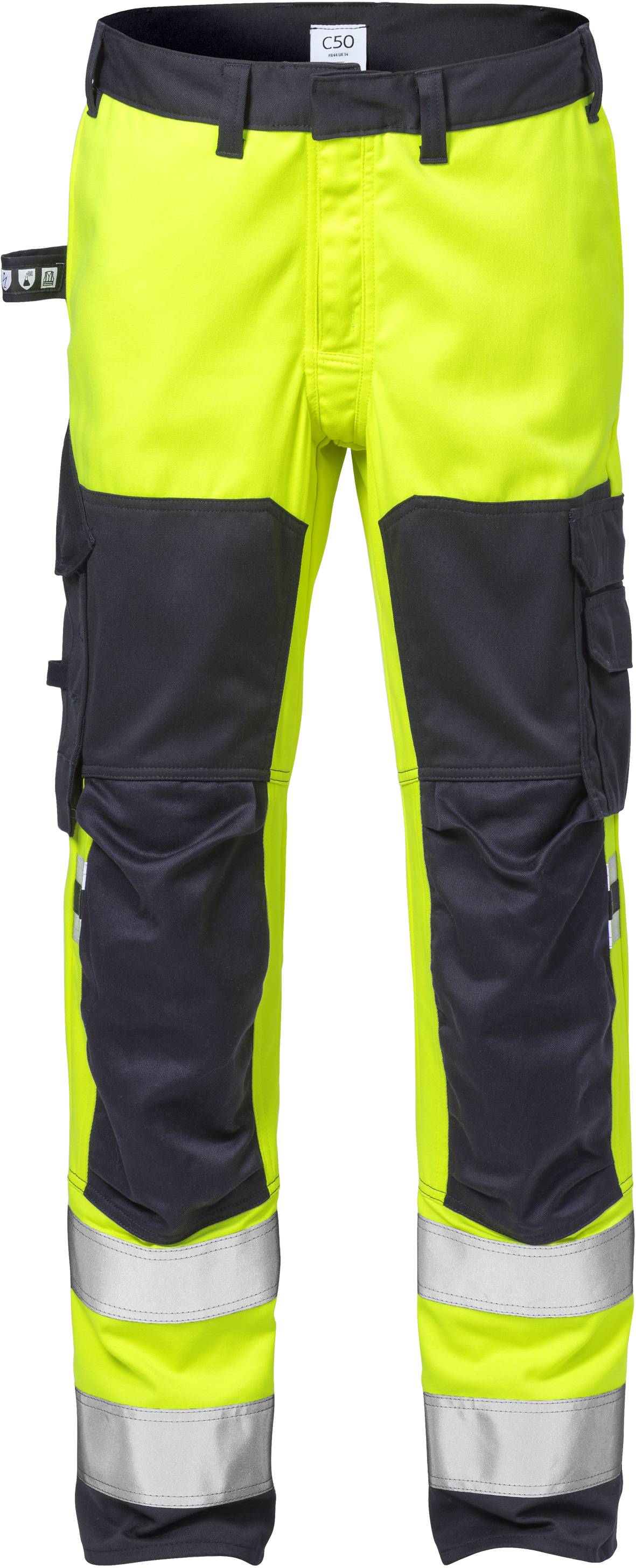 FRISTADS 129517-171 Flamestat High Vis Stretch-Hose, Kl.2 2161 ATHF Gr.C44 Warn