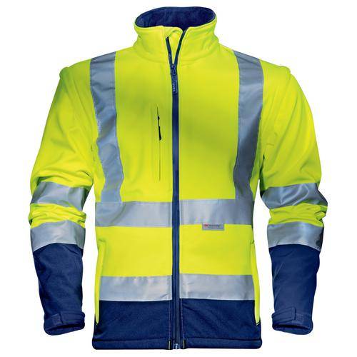 Softshelljacke uvex protection flash gelb, warngelb, navy 5XL