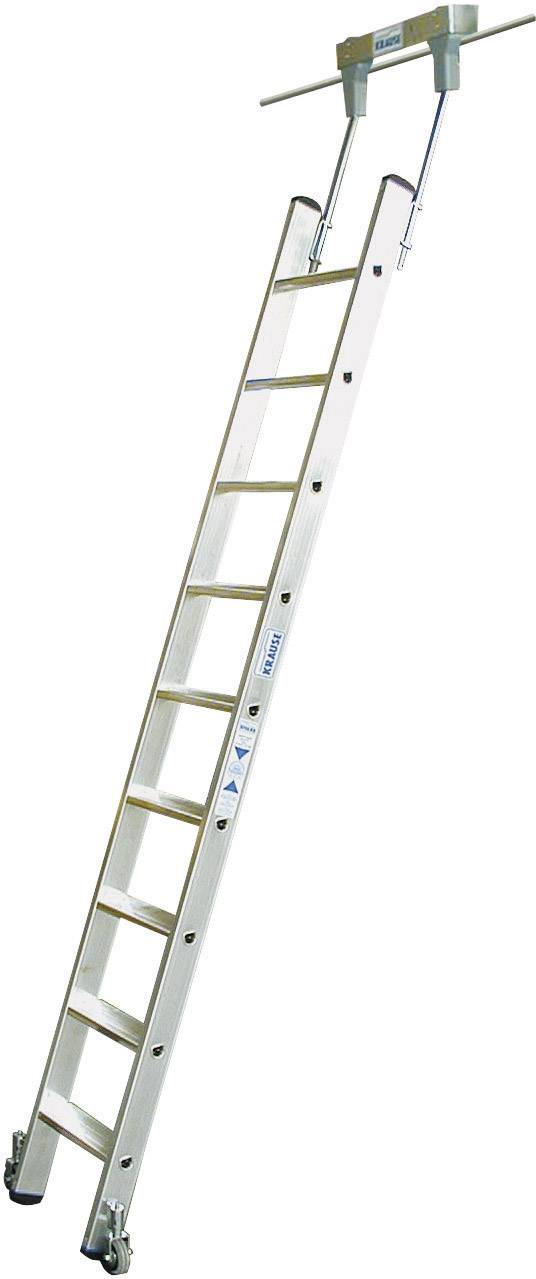 Krause 819321 Aluminium Regalleiter fahrbar Arbeitshöhe (max.): 3.15m Silber DIN EN 131 9.2kg
