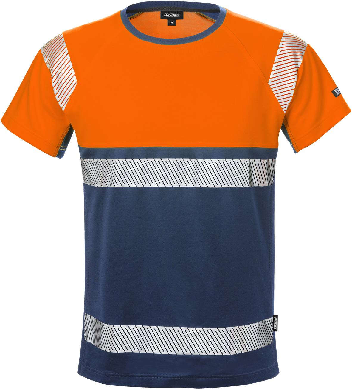 FRISTADS 129511-271 High Vis T-Shirt, Kl. 1 7518 THV Gr.S Warnschutz-Orange/Mar