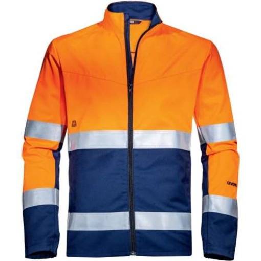 Arbeitsjacke uvex Construction orange, blau, warnorange M