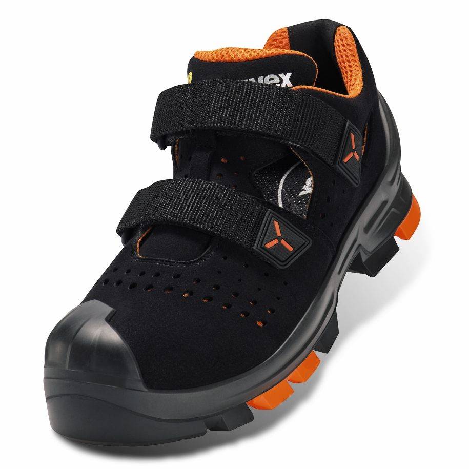 65002 - Unisex - Erwachsener - Sicherheitssandalen - Schwarz - Orange - ESD - P