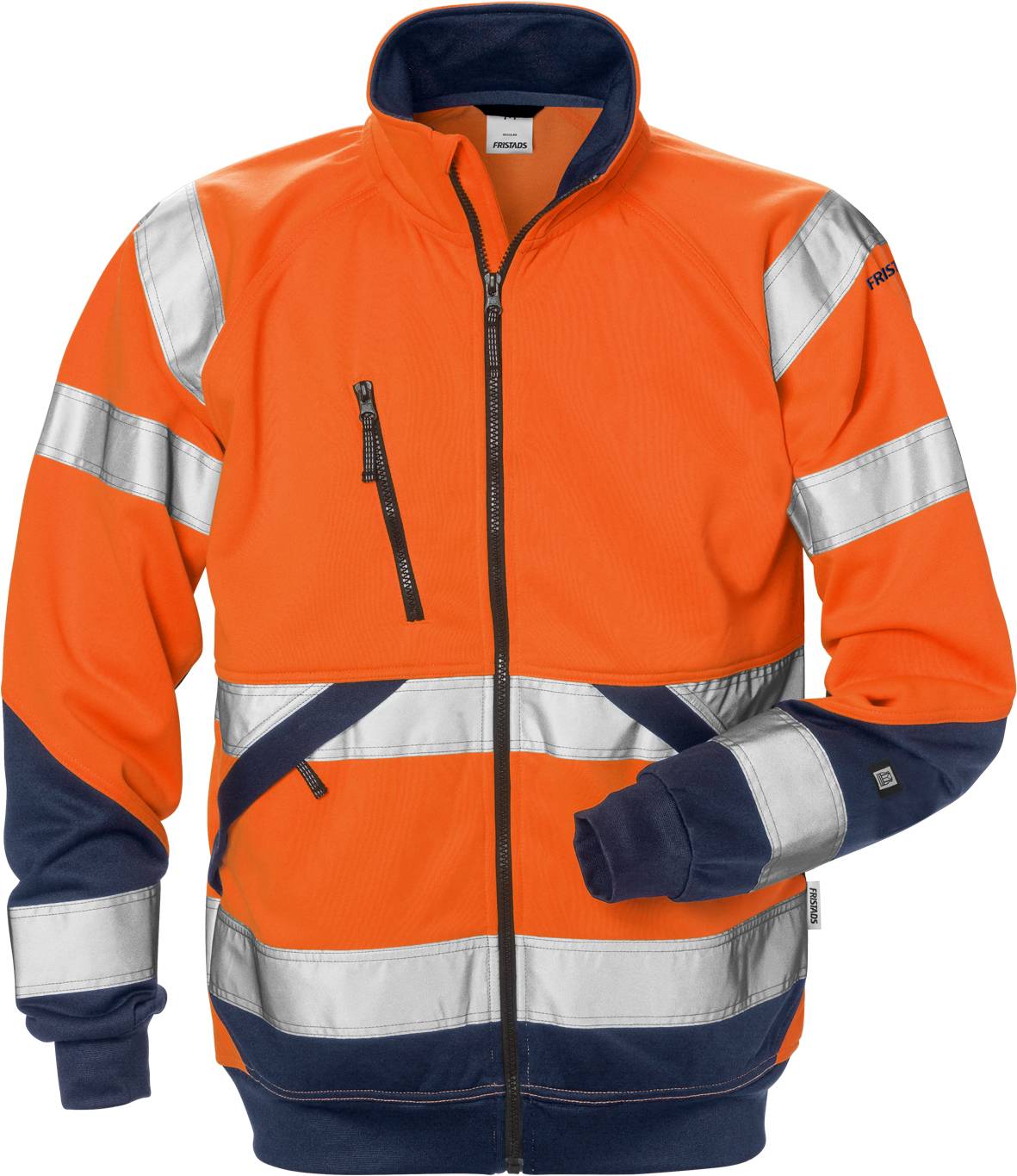 FRISTADS 126534-271 High Vis Sweatjacke Kl. 3 7426 SHV Gr.XL Warnschutz-Orange/