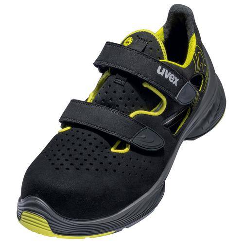 uvex 1 G2 Sandalen S1 schwarz, gelb Weite 11 Gr. 36