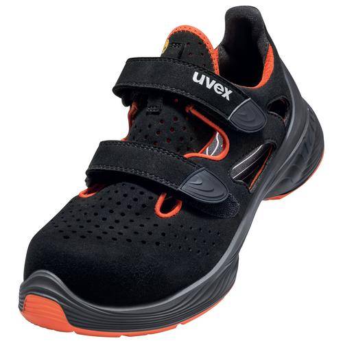 uvex 1 G2 Sandalen S1 schwarz, rot Weite 14 Gr. 44