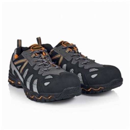 RUNNEX® S1 Sicherheitshalbschuhe LightStar schwarz/grau/orange, 5120_46 Gr.46