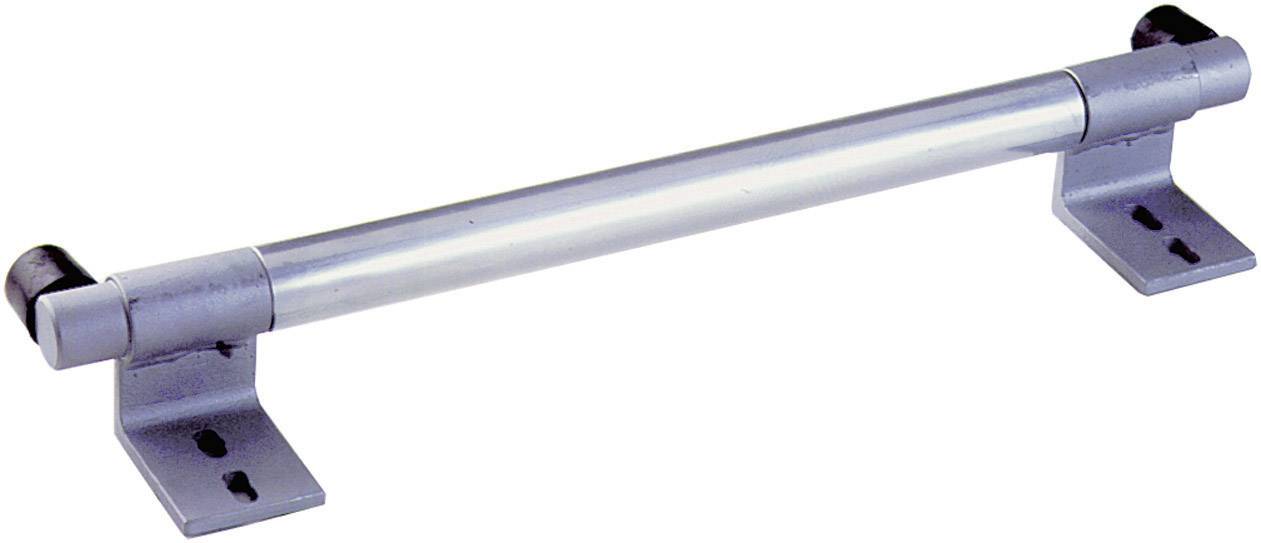 Metallischer Griff in zylindrischer Form mit zwei Befestigungswinkeln an den Enden.