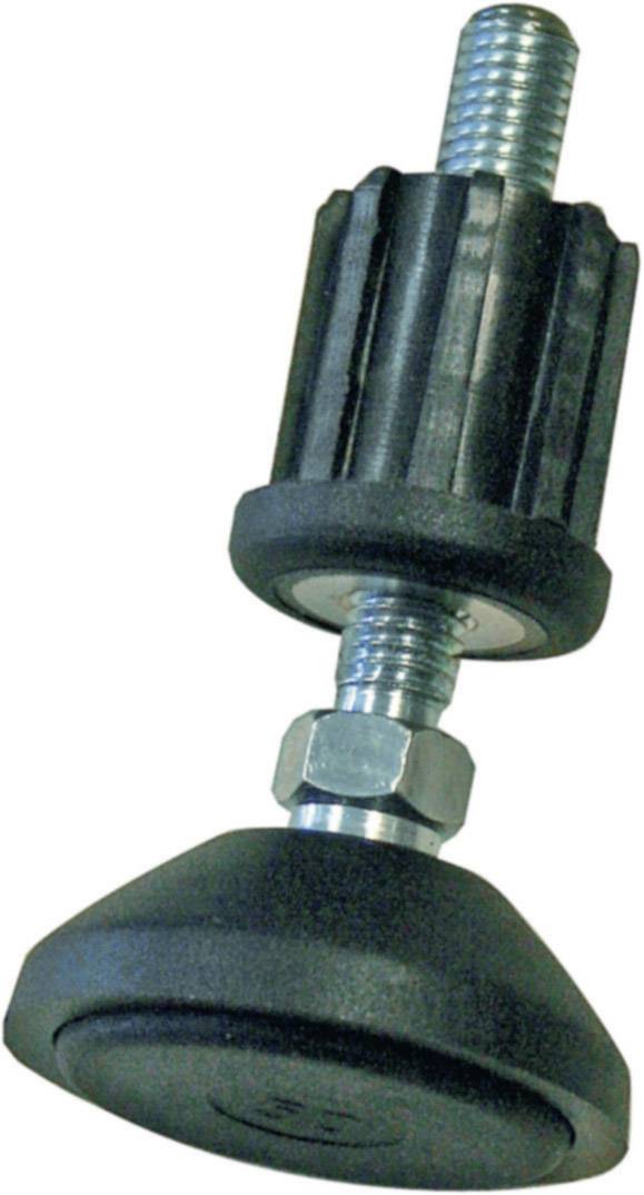 Einstellbare Maschinenfüße mit rutschfester Basis und Gewindeschraube zur Höhenanpassung von Maschinen oder Möbeln.