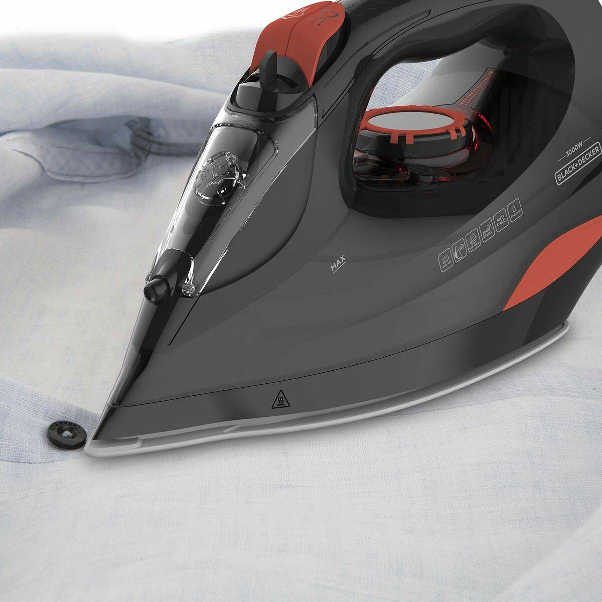 Black+Decker BXIR3000E Steam Iron 3000 W 0.40 L tank 200 g/min steam boost 45 g/min