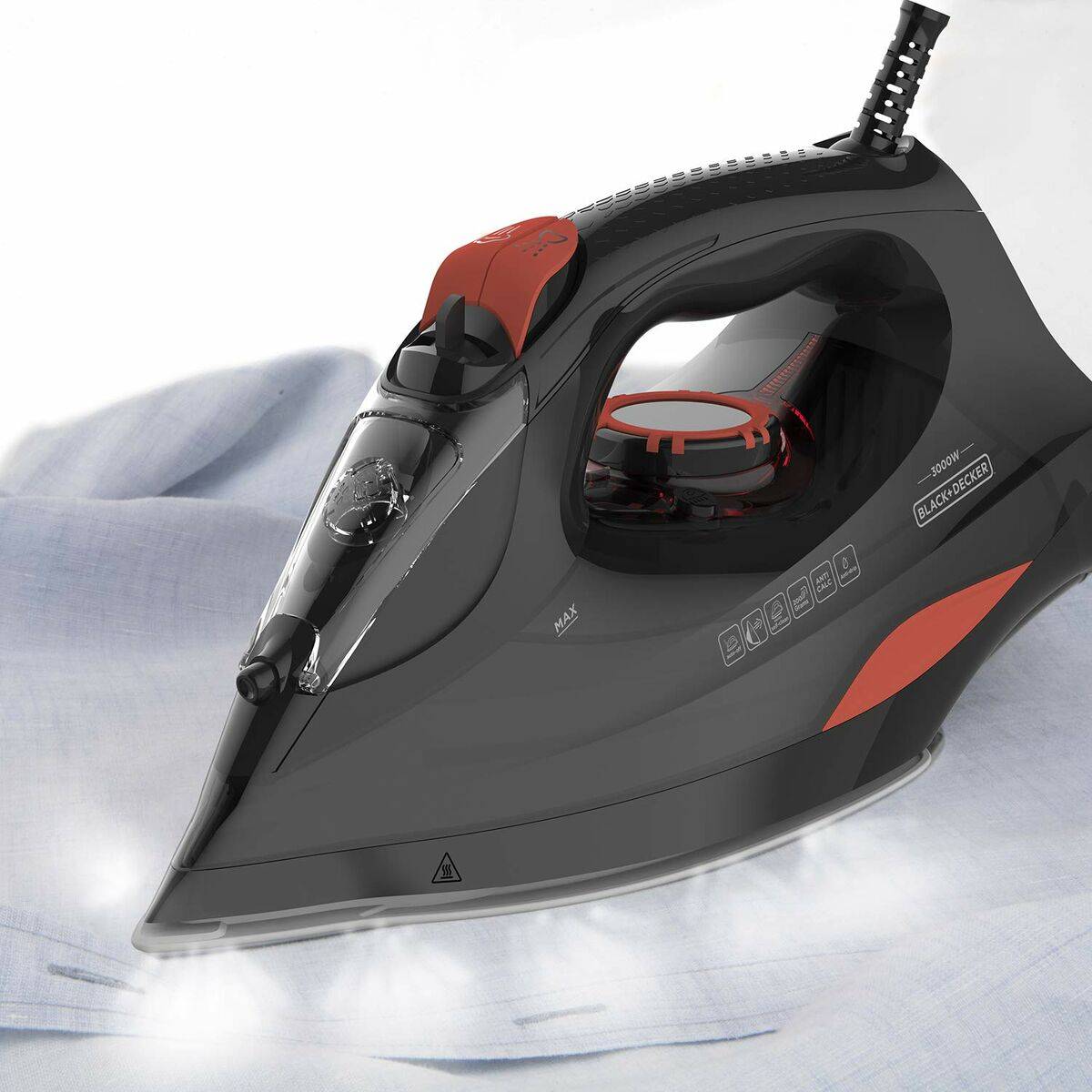 Black+Decker BXIR3000E Steam Iron 3000 W 0.40 L tank 200 g/min steam boost 45 g/min