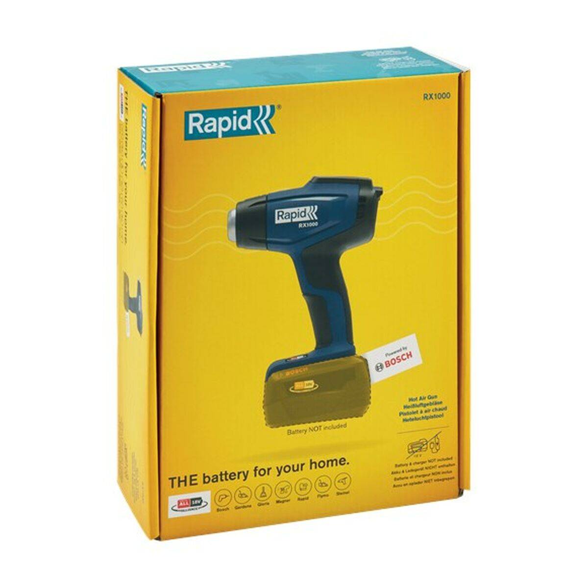 Rapid RX1000, Heißluftpistole, Pistolengriff, LCD, Schwarz, Blau, 550 °C, 30 °C