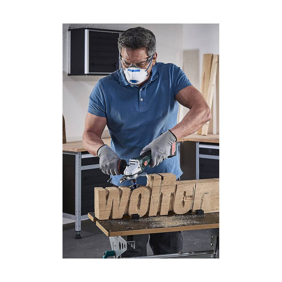 Wolfcraft GmbH 5607000, Schleifscheibe, Metall, Holz, Jede Marke, 5 cm, M14, Gummi