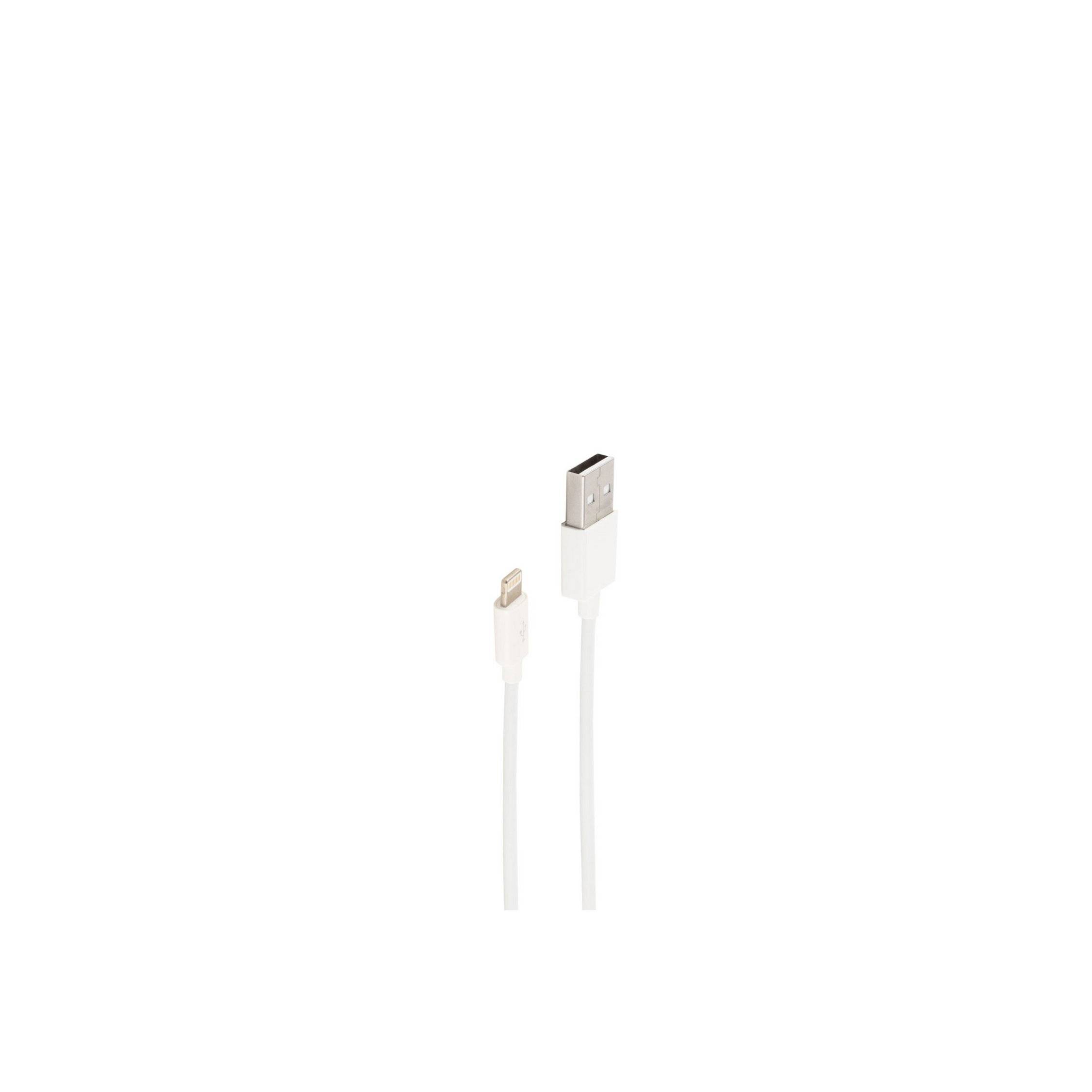 shiverpeaks®-BASIC-S--USB Lade-Sync Kabel, USB A Stecker auf 8-Pin Stecker, 2.0, weiß, 4,0m