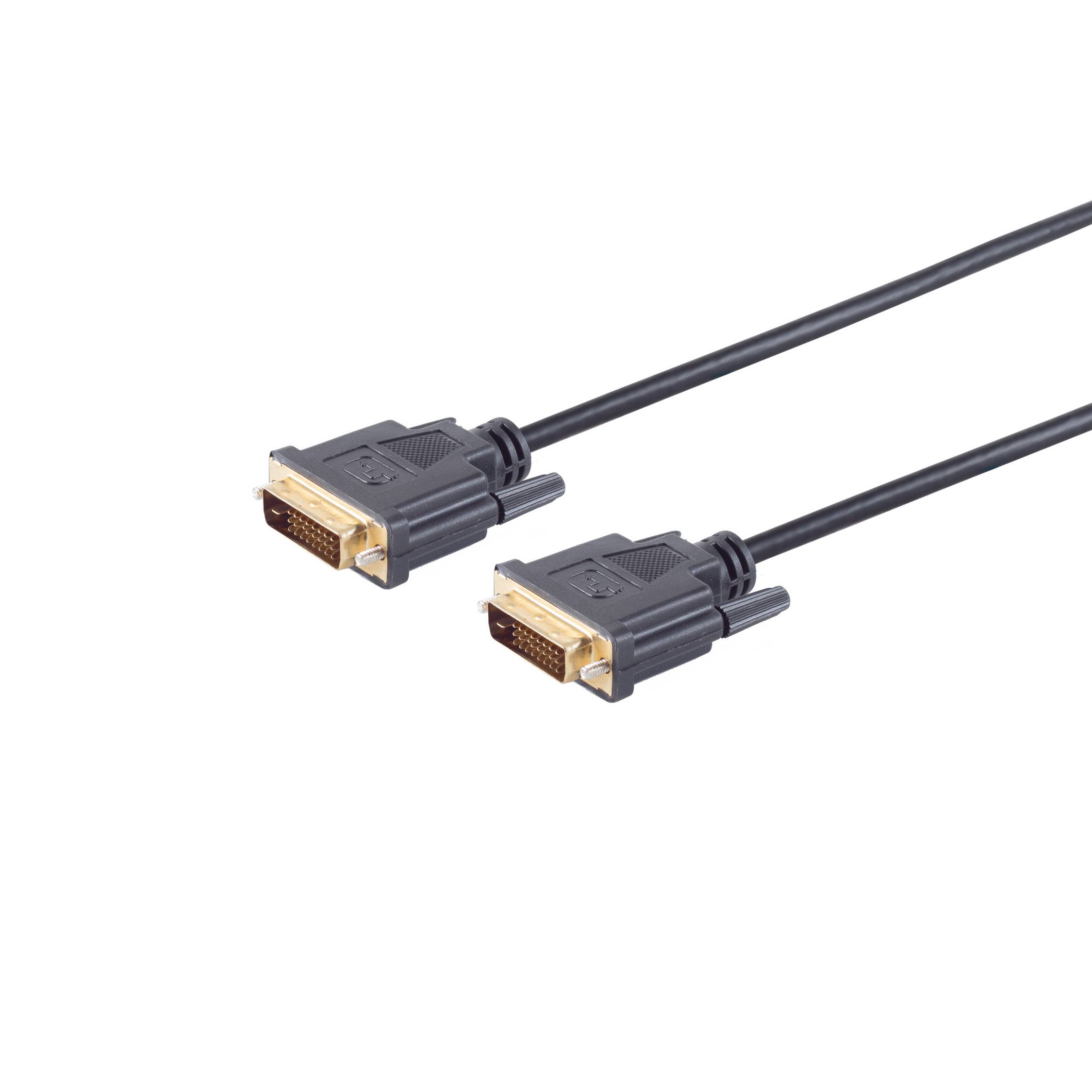 DVI Verbindungskabel DVI-D Stecker 24+1  DVI-D Stecker 24+1 schwarz - Länge: 10,0m