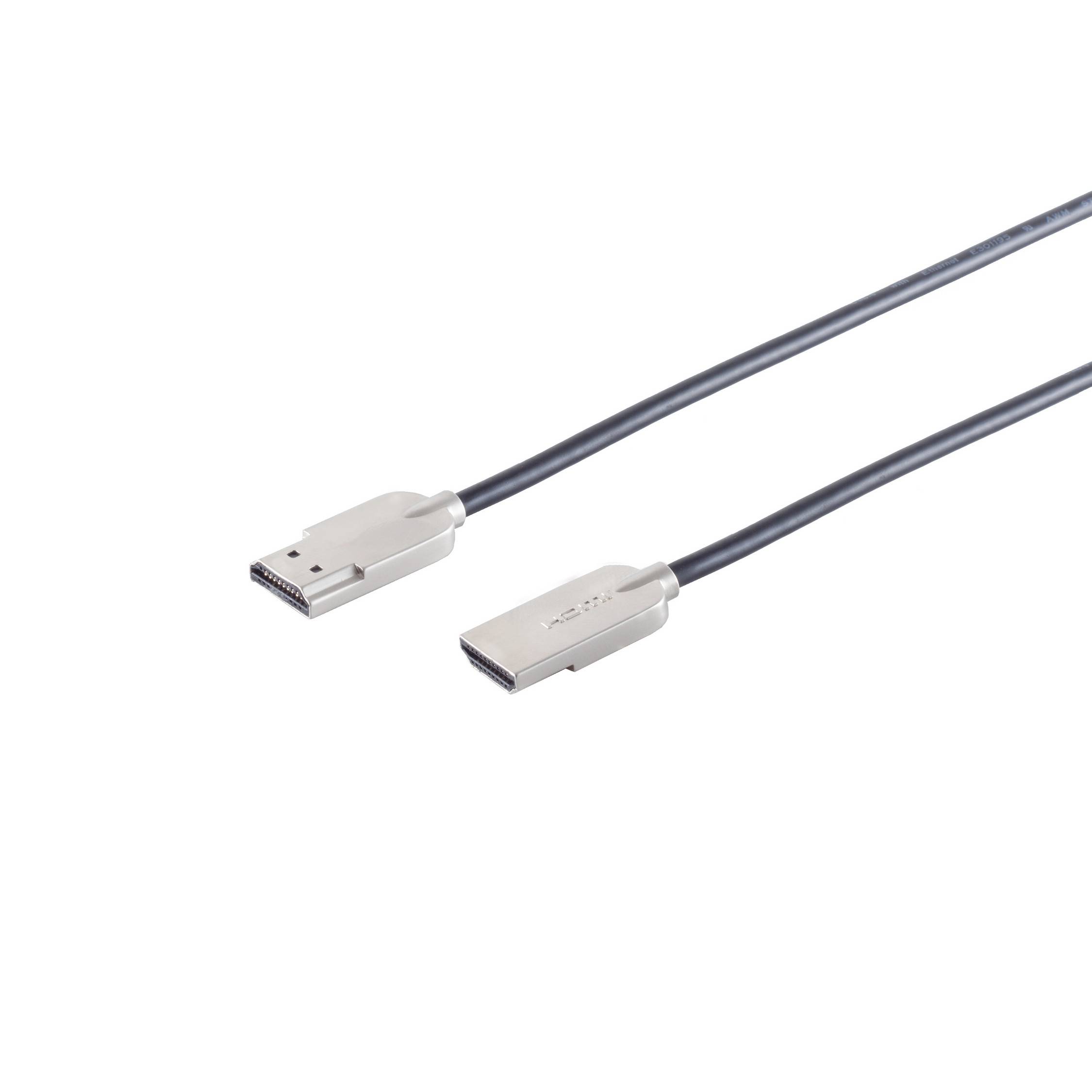 S/CONN HDMI-Kabel HDMI-A-Stecker auf HDMI-A-Stecker 4K 60 Hz ultra slim 1 m Schwarz