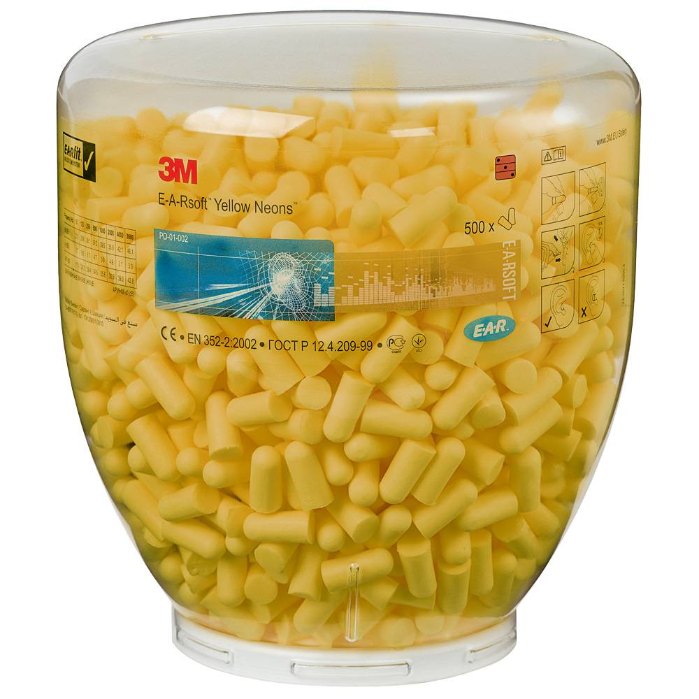 E-A-R-SOFT™ YELLOW NEONS™ Nachfüll- Dispenser, 500 Paar EN 352-2