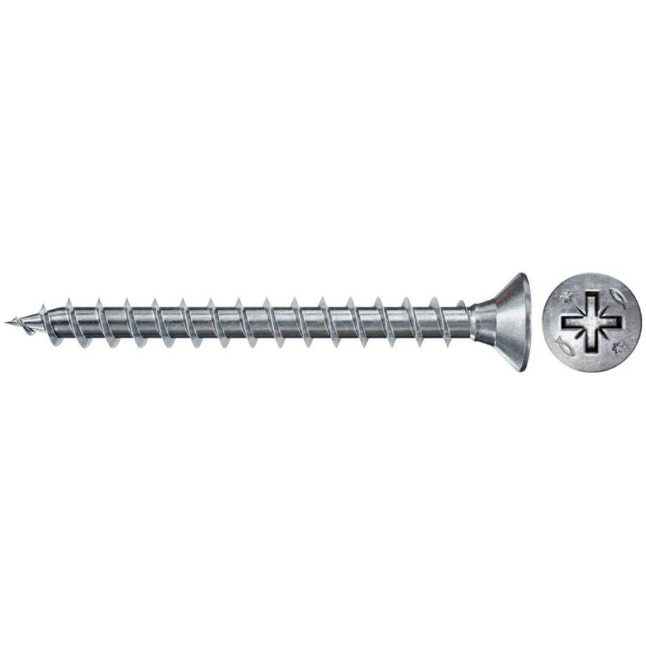Fischer Power-Fast II 670023 Spanplattenschrauben 3 mm 12 mm Kreuzschlitz Pozidriv Stahl galvanisch verzinkt 200 St