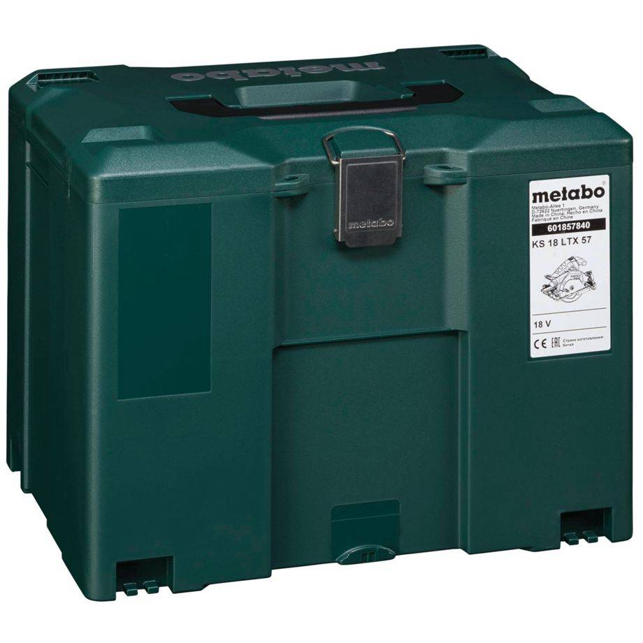 Metabo KS 18 LTX 57 Akku-Handkreissäge Schnitttiefe max. (90°) 57 mm ohne Akku, ohne Ladegerät, inkl. Koffer, inkl. Parallelanschlag 18 V